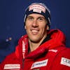 Ramon Zenhaeusern, posiert an einem Point de Presse von Swiss-ski, am Freitag, 7. Januar 2022 in Adelboden. In den naechsten zwei Tagen finden hier die Internationalen Weltcuprennen statt. (KEYSTONE/Anthony Anex)
