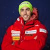 Daniel Yule, posiert an einem Point de Presse von Swiss-ski, am Freitag, 7. Januar 2022 in Adelboden. In den naechsten zwei Tagen finden hier die Internationalen Weltcuprennen statt. (KEYSTONE/Anthony Anex)