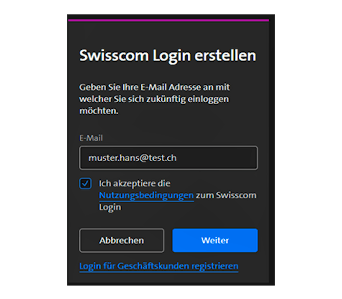Registrierung - Anleitung | blue