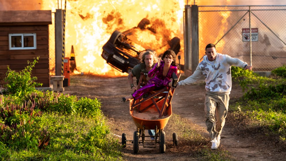 «The Lost City» mit Sandra Bullock und Channing Tatum. Ja, die Cameo hat es in sich: Immer, wenn Brad Pitt im Film auftaucht, geht's ordentlich ab.