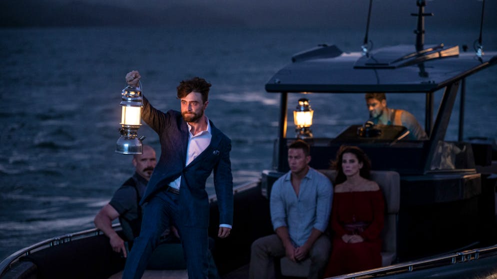 «The Lost City» mit Sandra Bullock und Channing Tatum. Und werden schliesslich von Daniel Radcliffe entführt – oder zu Zwangsarbeitern gemacht.