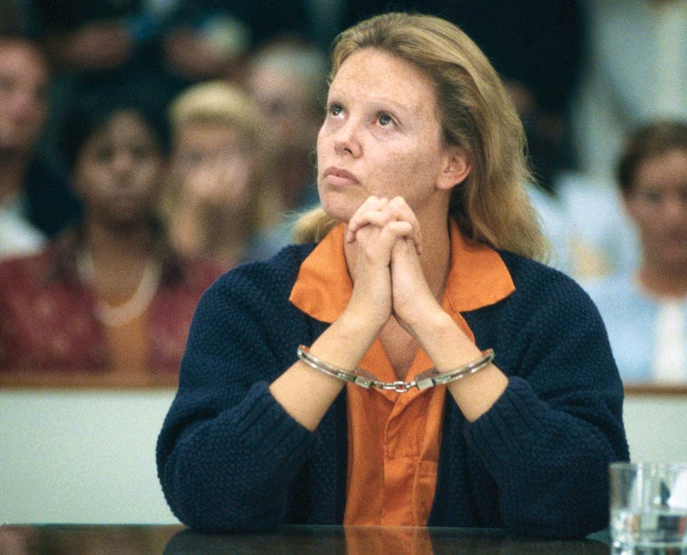Charlize Theron portrays Aileen Wuornos in a scene from