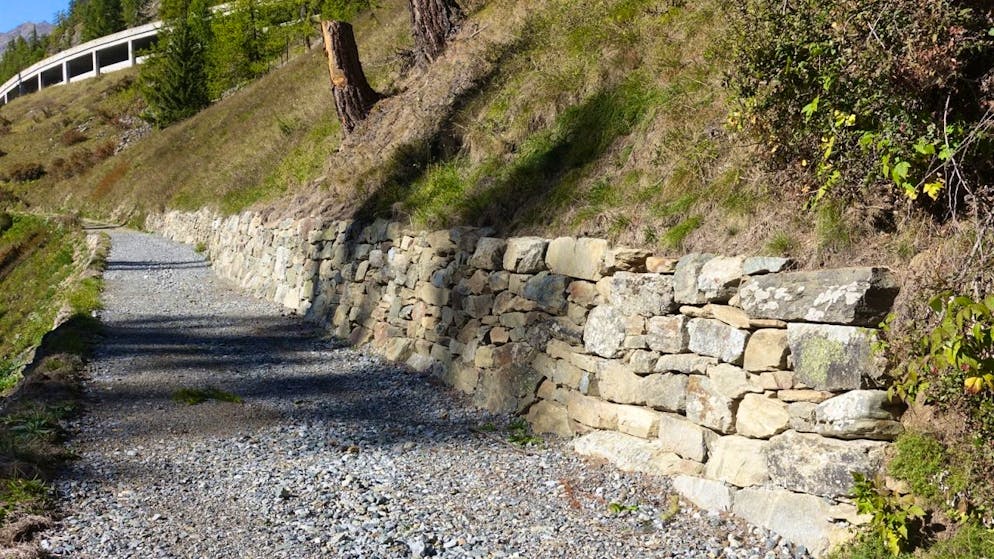 Nel 2022 la ristrutturazione di 1 metro di muro a secco costerà circa 1000 franchi. Ne saranno rifatti 2700 metri in diversi comuni grigionesi.
