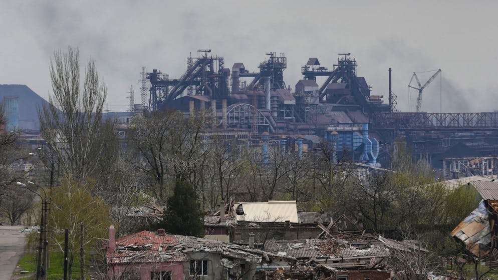 Das Stahlwerk Azovstal in der Hafenstadt Mariupol.