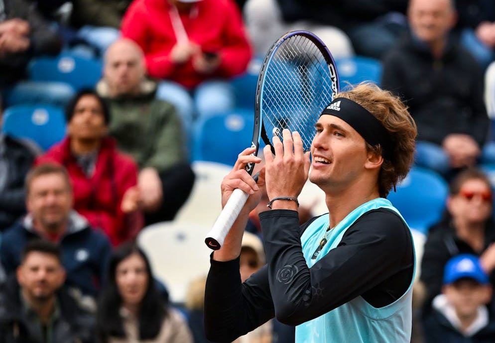 27.04.2022, Bayern, München: Tennis: ATP-Tour - München, Einzel, Herren, Achtelfinale Zverev (Deutschland) - Rune (Dänemark). Alexander Zverev in Aktion. Foto: Sven Hoppe/dpa +++ dpa-Bildfunk +++ (KEYSTONE/DPA/Sven Hoppe)