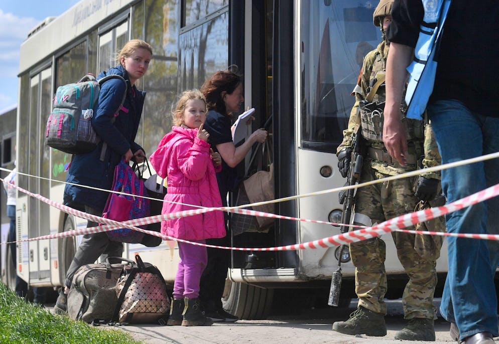 Krieg gegen die Ukraine: Der Tag in Bildern. In Mariupol gab es am Wochenende eine internationale Evakuierungsaktion zur Rettung von Zivilisten.