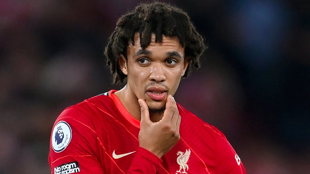 Liverpools Trent Alexander-Arnold macht nach dem Remis gegen die Spurs ein langes gesicht.