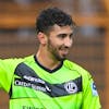 From left Lugano's player Reto Ziegler, Lugano's player Mohamed Amoura and Lugano's player Sandi Lovric, during the Super League soccer match FC Lugano against Young Boys at the Cornaredo stadium in Lugano, Saturday, May 07, 2022. .(KEYSTONE-ATS / Ti-Press / Samuel Golay)