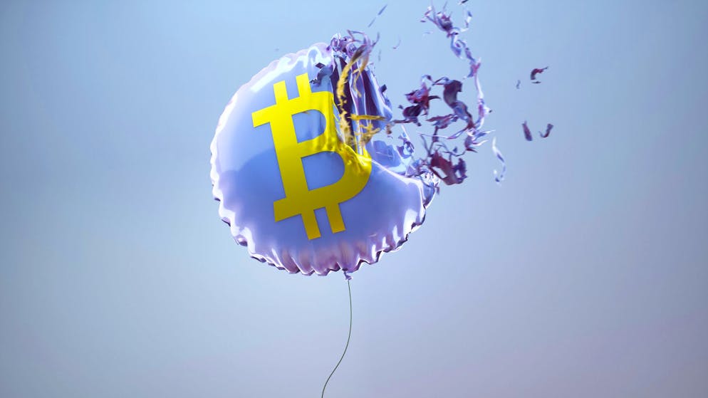Der Bitcoin fängt an zu bröckeln.