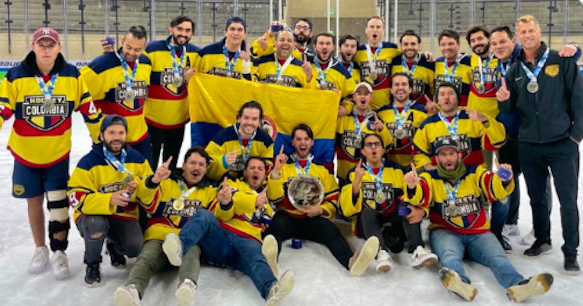 unexpected. Colombia wins the International Ice Hockey Championship.
