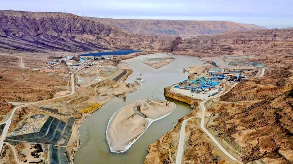 In diesem Areal in Yangqu soll der Damm entstehen.