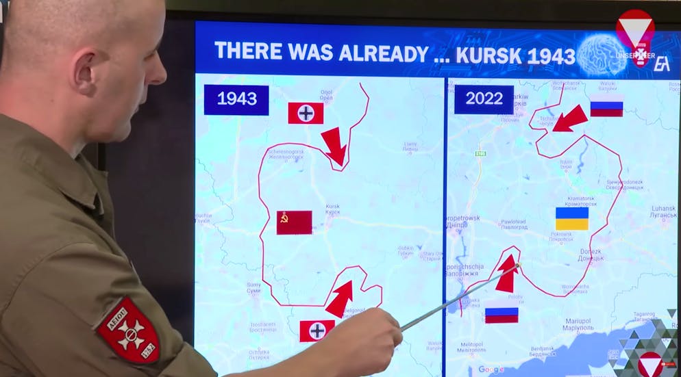 Die Schlacht von Kursk 1943 und die Front 2022: «Jahrelange Vorbereitung in Erwartung des russischen Angriffs» lässt Putins Soldaten auflaufen.