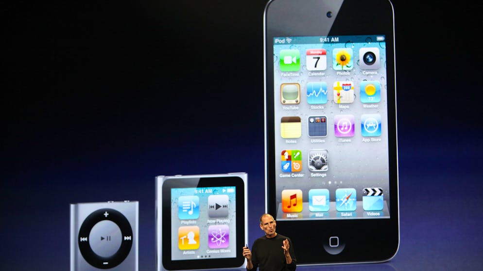 Nach der Lancierung des iPhones gab es mit dem iPod Touch nun auch einen iPod im Smartphone-Format.