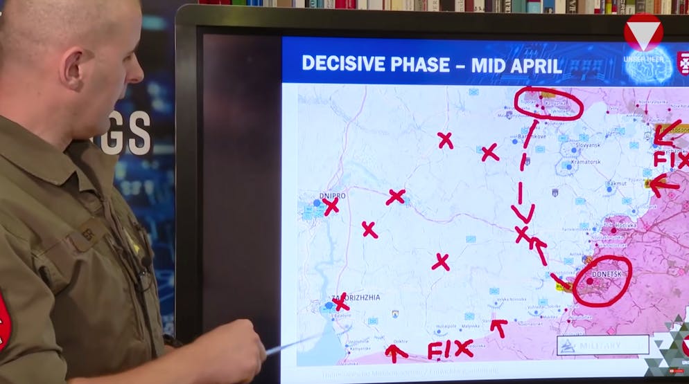 Die grosse Umklammerung wäre dem Fluss Dnepr gefolgt. Moskau entschied sich für die kleine Einkreisung, erklärt Oberst Markus Reisner.