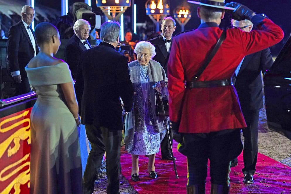 Queen Elizabeth II departs following the 