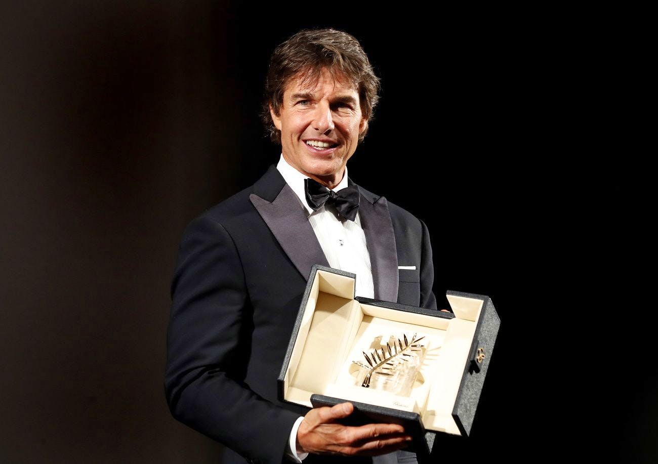 Zudem wurde Tom Cruise mit der Goldenen Ehrenpalme ausgezeichnet – eine Überraschung in Cannes. Der Preis wurde bisher nur 15 Mal vergeben.