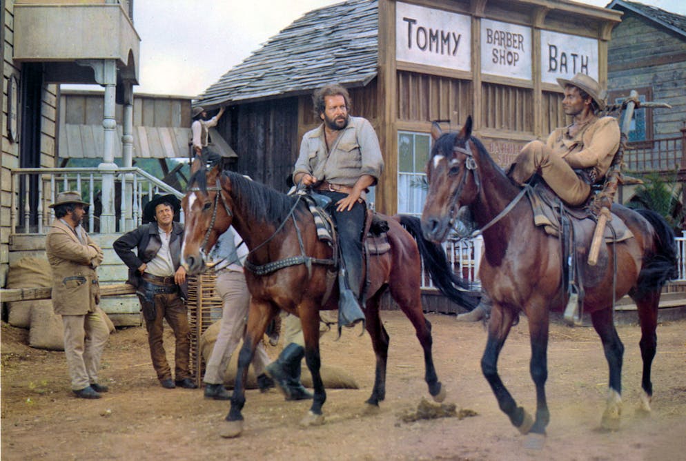 Terence Hill on the set of