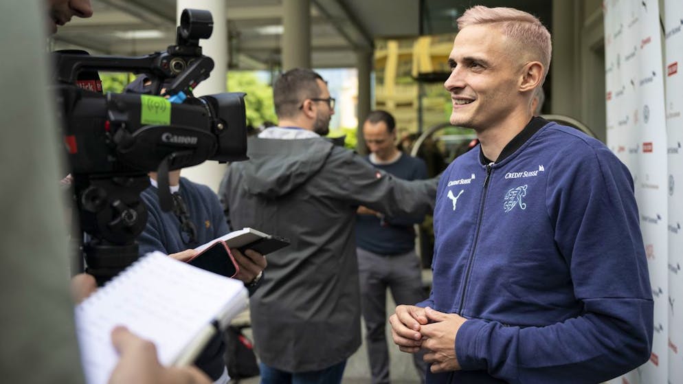 Mattia Bottani beim Zusammenzug der Schweizer Fussball Nationalmannschaft, am Donnerstag, 26. Mai 2022, in Bad Ragaz. (KEYSTONE/Ennio Leanza)