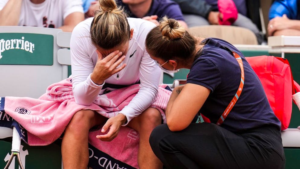 Simona Halep hatte auf dem Platz schwierige Momente zu überstehen.