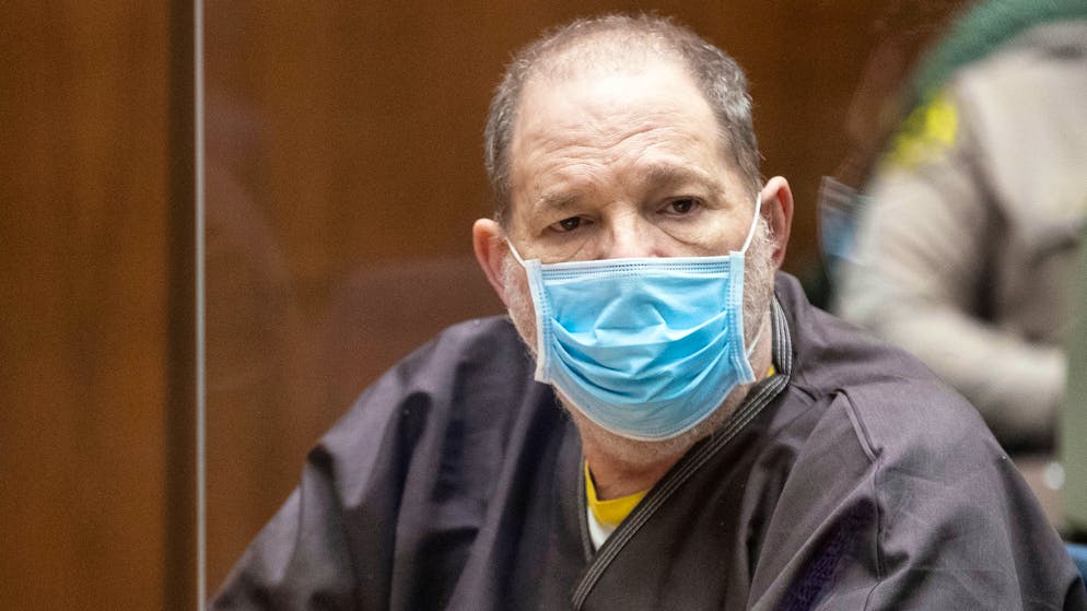LOS ANGELES, CA - JULY 29: Former film producer Harvey Weinstein listens in court during a pre-trial hearing for Weinstein, who was extradited from New York to Los Angeles to face sex-related charges at Clara Shortridge Foltz Criminal Justice Center on July 29, 2021 in Los Angeles, California. Weinstein is being arraigned on multiple rape charges stemming from incidents from 2004-2013 involving five women. (Photo by Etienne Laurent-Pool/Getty Images)