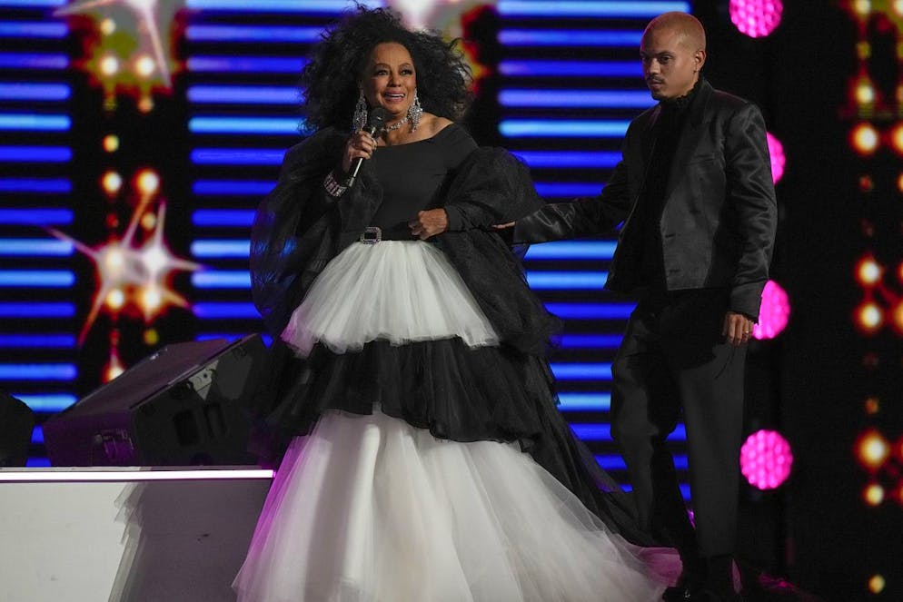 Diana Ross performs during the Platinum Jubilee concert taking place in front of Buckingham Palace, London, Saturday June 4, 2022, on the third of four days of celebrations to mark the Platinum Jubilee. The events over a long holiday weekend in the U.K. are meant to celebrate Queen Elizabeth II's 70 years of service. (AP Photo/Alastair Grant, Pool)