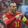 Wales Gareth Bale during the World Cup 2022 qualifying play-off soccer match between Wales and Ukraine at Cardiff City Stadium in Cardiff , Wales, Sunday, June 5, 2022. (AP Photo/Rui Vieira)