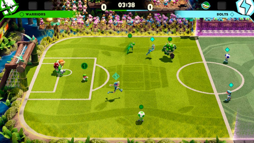 Wer bin ich und wo bin ich? Selbst mit zusätzlichen visuellen Hilfen ist oft unklar, welche Spielfigur gerade aktiv kontrolliert wird und wo sich der Ball befindet.