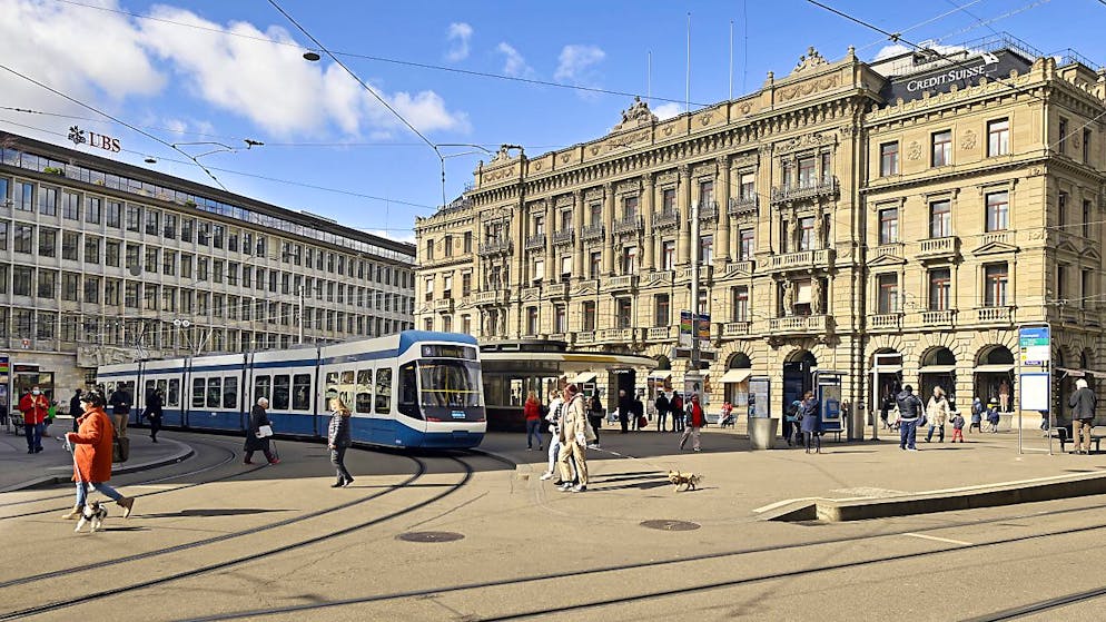 Die Grossbanken UBS und Credit Suisse am Zürcher Paradeplatz. (Archivbild)