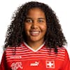 Portrait von Ella Touon, Spielerin der Schweizer Fussballnationalmannschaft der Frauen, fotografiert am 5. April 2022 in Zuerich. (KEYSTONE/SFV/Severin Bigler)