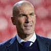 GRANADA, SPAIN - MAY 13: Zinedine Zidane, Manager of Real Madrid looks on following the La Liga Santander match between Granada CF and Real Madrid at Estadio Nuevo Los Carmenes on May 13, 2021 in Granada, Spain. Sporting stadiums around Spain remain under strict restrictions due to the Coronavirus Pandemic as Government social distancing laws prohibit fans inside venues resulting in games being played behind closed doors. (Photo by Quality Sport Images/Getty Images)