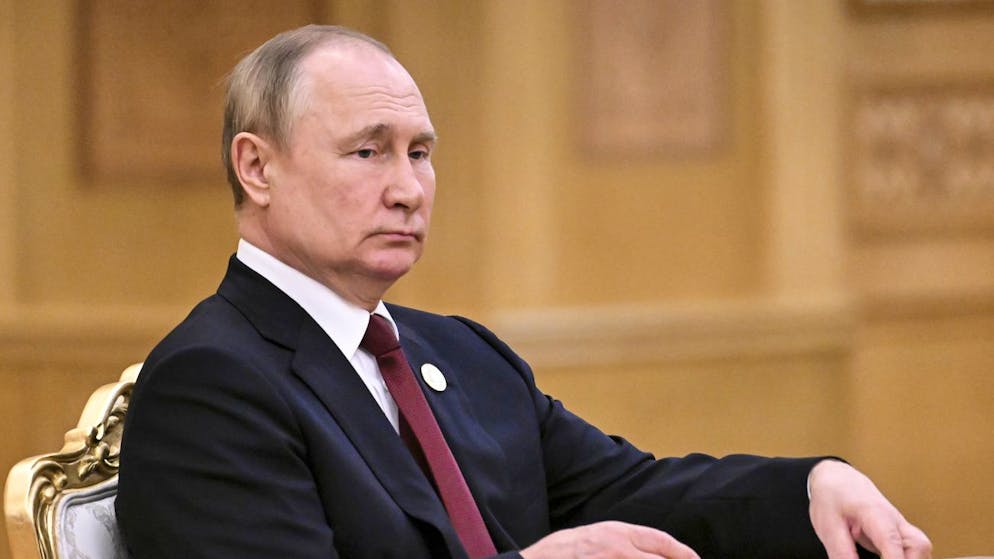 Russian President Vladimir Putin attends a meeting on the sidelines of the Caspian Sea littoral states summit in Ashgabat, Turkmenistan, Wednesday, June 29, 2022. (Grigory Sysoyev, Sputnik, Kremlin Pool Photo via AP)