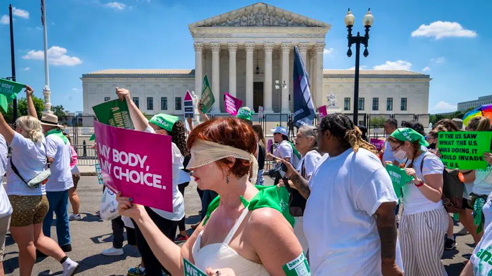Demonstration für Abtreibungsrechte am Obersten Gerichtshof in Washington. 