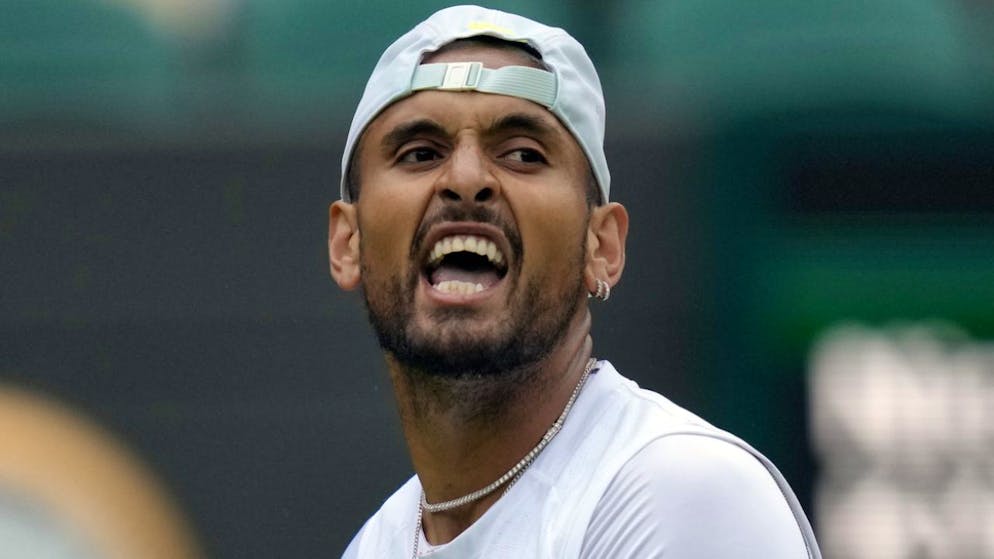 Nick Kyrgios sprach während der Partie gegen Stefanos Tsitsipas phasenweise ununterbrochen mit dem Schiedsrichter.