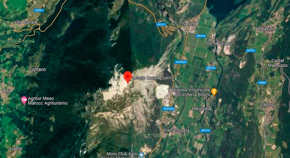 La zona dell'incidente