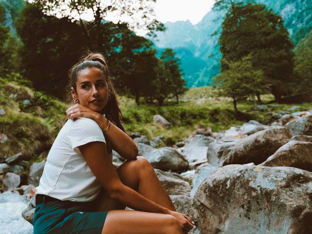 Sarah Engels geniesst Ascona. Auf ihrem Trip durch das Tessin machte sie auch im Verzasca-Tal Halt. 