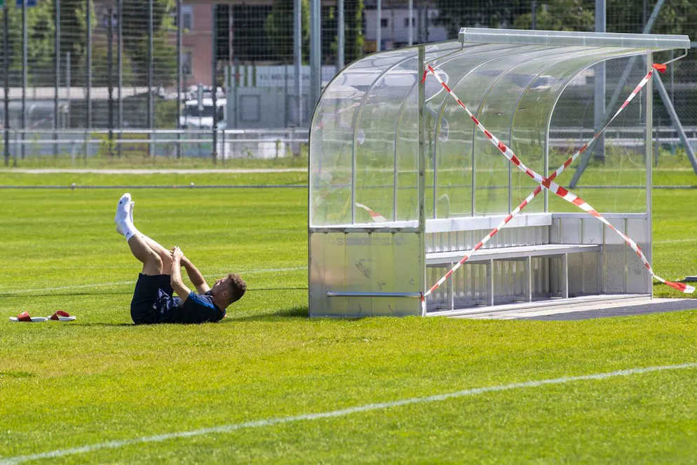 Vasilije Janjicic im Training des FC Zürich während der Corona-Pandemie im Mai 2020.