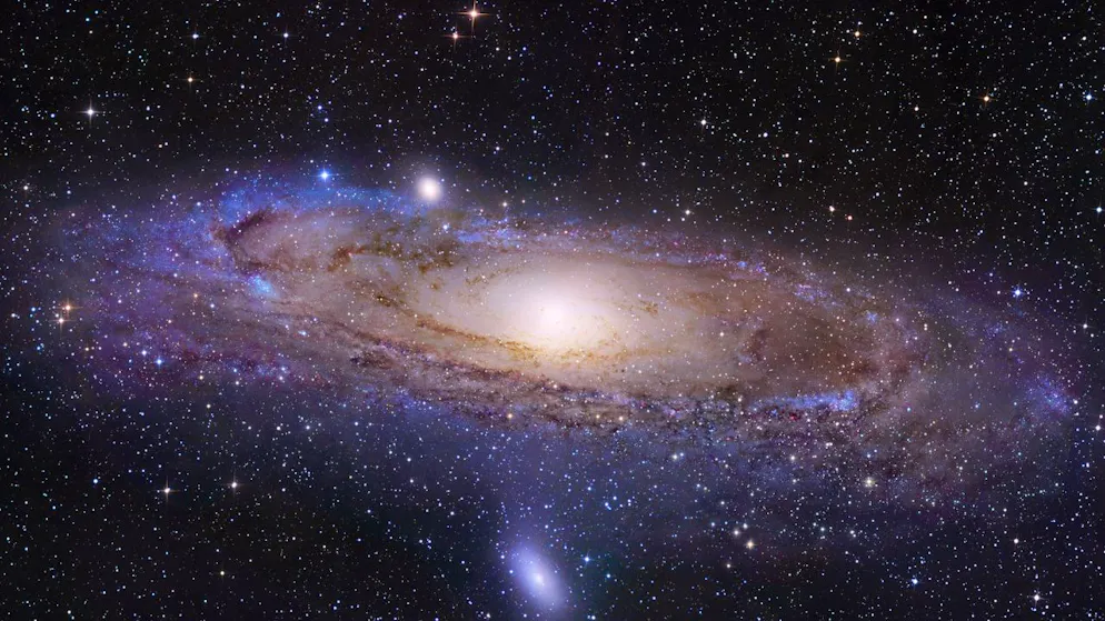 Aufnahme der Andromeda-Galaxie: Die Gravitation dominiert das Universum mit seinen Galaxien, Sternen und Planeten - und doch ist der Wert der Gravitationskonstante nur sehr grob bekannt.