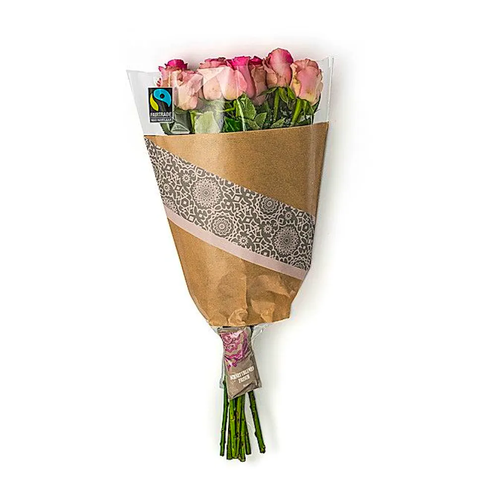 Seit 30 Jahren ist alles Banane. Das besondere Produkt: Ab 2001 stellte Coop das Rosensortiment auf Fairtrade um – inzwischen sind bereits 98 Prozent der Rosen aus fairem Handel
