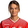Portrait von Riola Xhemaili, Spielerin der Schweizer Fussballnationalmannschaft der Frauen, fotografiert am 5. April 2022 in Zuerich. (KEYSTONE/SFV/Severin Bigler)