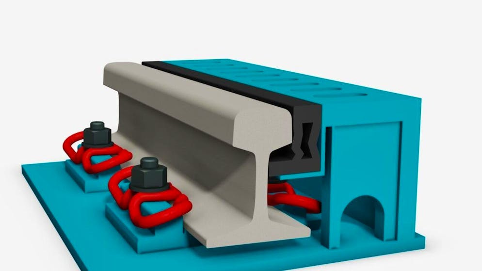 Schema des velofreundlichen Gleises mit der Gummifüllung.