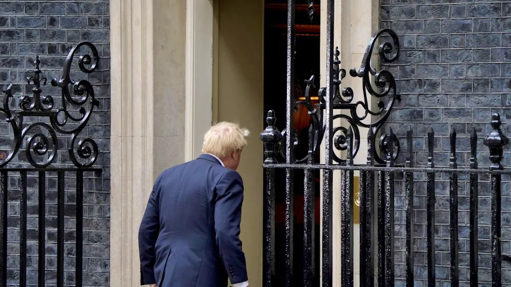 Boris Johnson, Premierminister von Großbritannien, nach seiner Rücktrittserklärung in London. Foto: Gareth Fuller/PA Wire/dpa