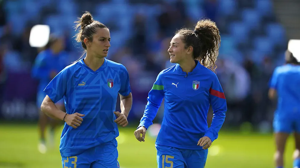 Die Italienerinnen freuen sich nach dem Ausgleich
