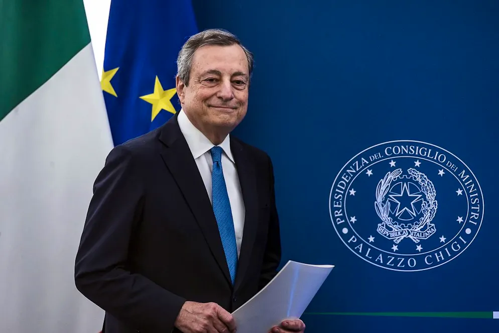 Italiens Premierminister Mario Draghi gewinnt das Vertrauensvotum am Donnerstag. (Archivbild)