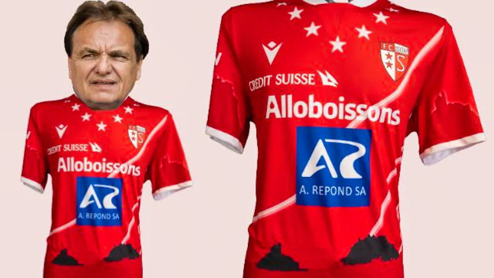 Welcher Superligist hat das schönste Heim-Shirt?. Leider gibt es vom FC Sion noch keine hübschen Bildchen. Kopflos wollen wir die Walliser deswegen aber nicht darstellen, Mastermind Christian Constantin muss herhalten. Die Arme lassen wir jetzt einfach mal grosszügig weg, Handspiele sind dem Sion-Boss ohnehin ein Dorn im Auge.