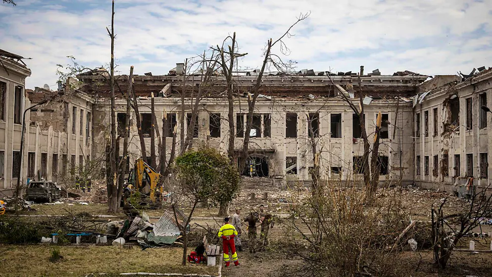 Ort der Raketeneinschläge in Winnyzja, Ukraine. Foto: Ed Ram/ZUMA Press Wire Service/dpa