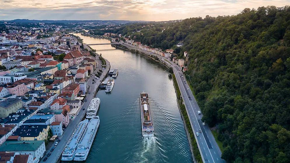 Die Donau bei Passau im süddeutschen Bundesland Bayern. (Archivbild)