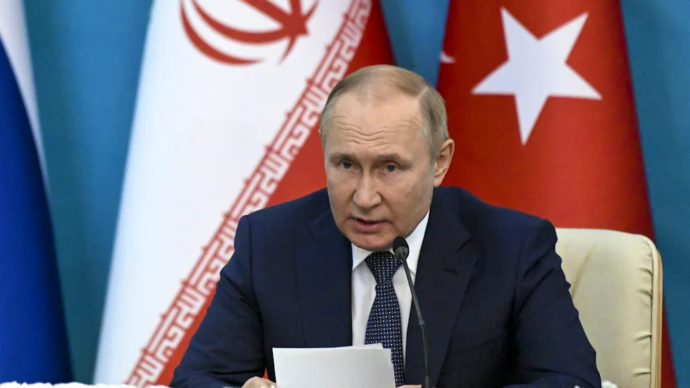 Wladimir Putin bei einer Pressekonferenz am Dienstag in Teheran.