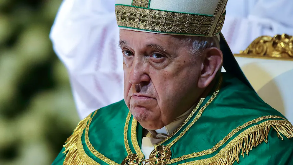 Papst Franziskus nimmt an einer Messe für die kongolesische Gemeinschaft im Petersdom teil. Foto: Evandro Inetti/ZUMA Press Wire/dpa