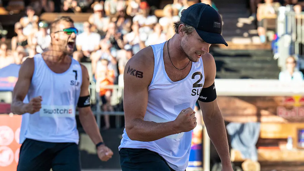 Weiterhin gut in Form: Marco Krattiger (li.) und Florian Breer (beim Turnier in Gstaad)