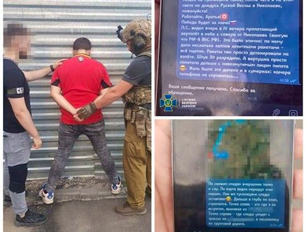 Arresto di un probabile collaboratore a Mykolajiw.
